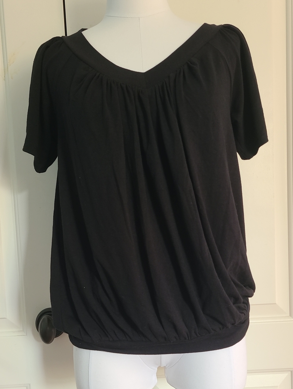NWOT Zenana Black Short Sleeve Blouse